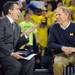 ESPN's Rece Davis interviews Michigan head coach John Beilein during a taping of ESPN's College Game Day at Crisler Arena on Saturday morning. Melanie Maxwell I AnnArbor.com